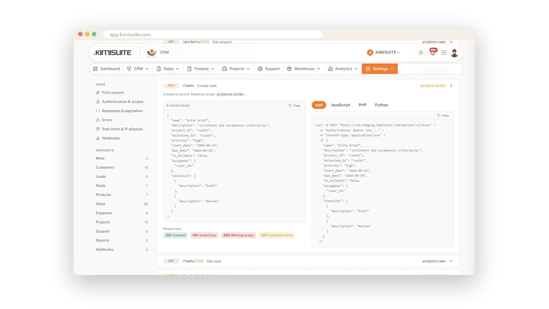 Tasks for your team from any tool