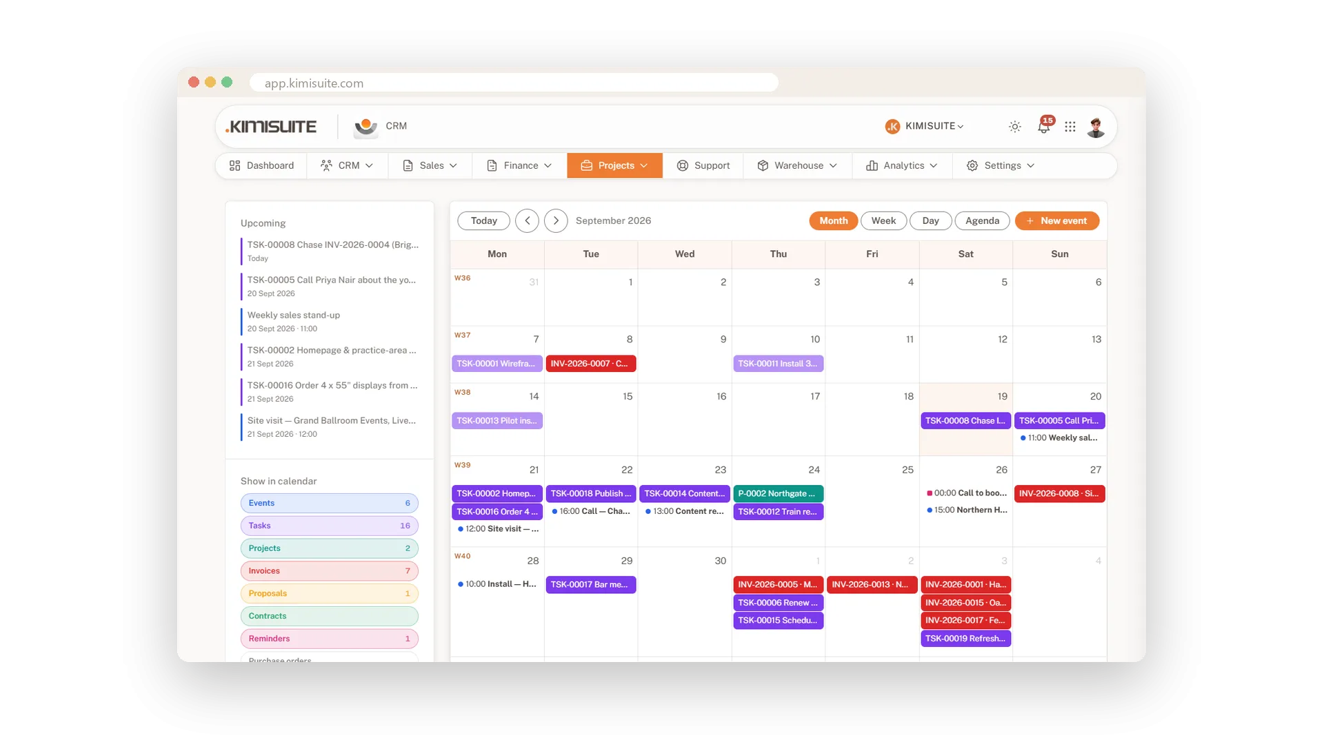 Eén agenda voor afspraken en deadlines