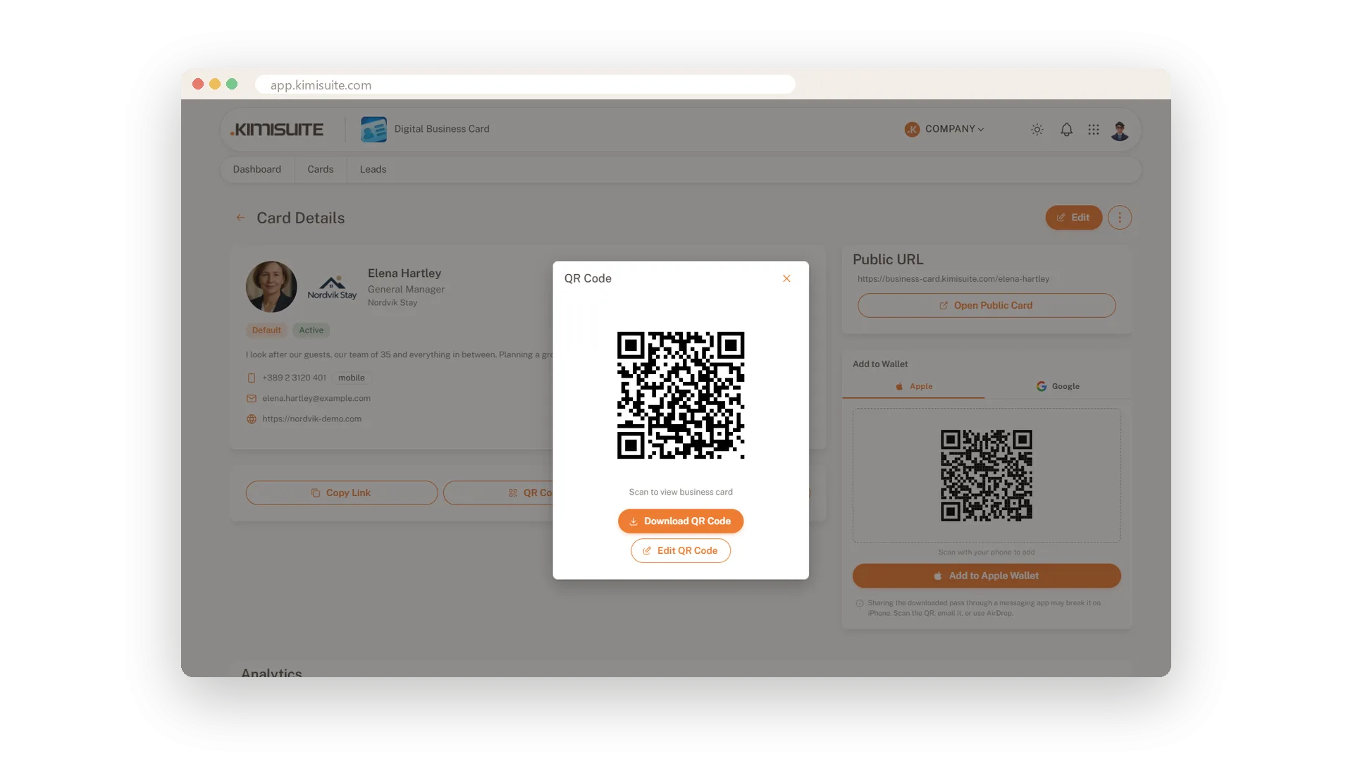 A QR code for the stand