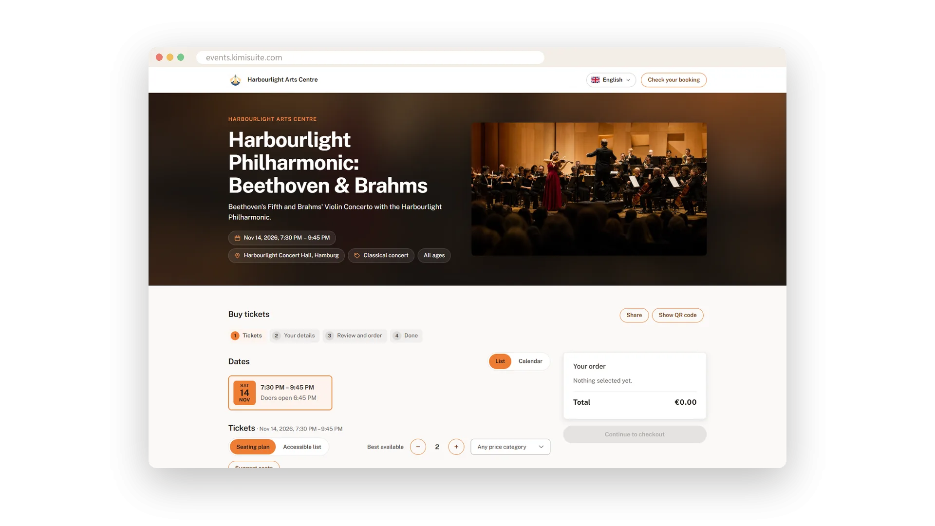 Event pages that sell