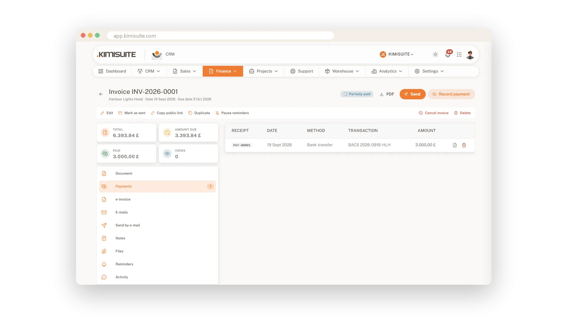 Screenshot: Getting paid, and seeing it