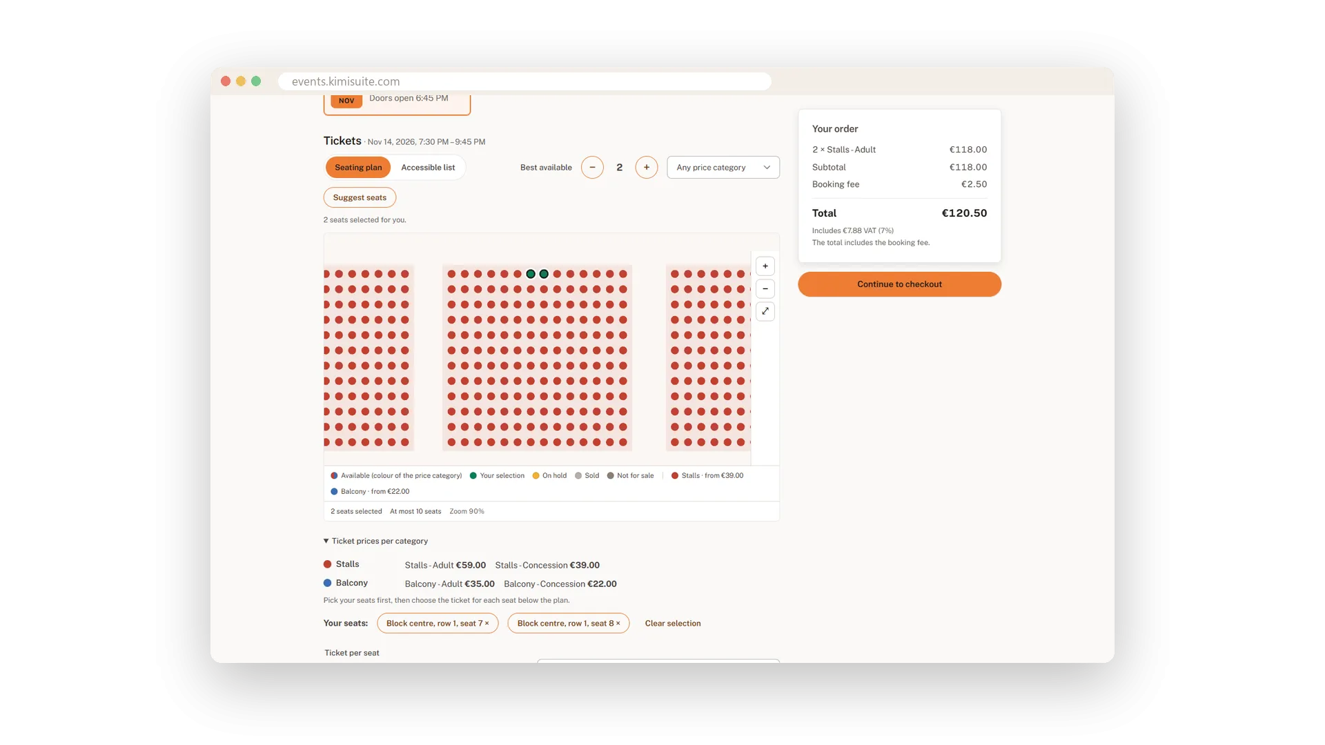 Buyers pick their own seats