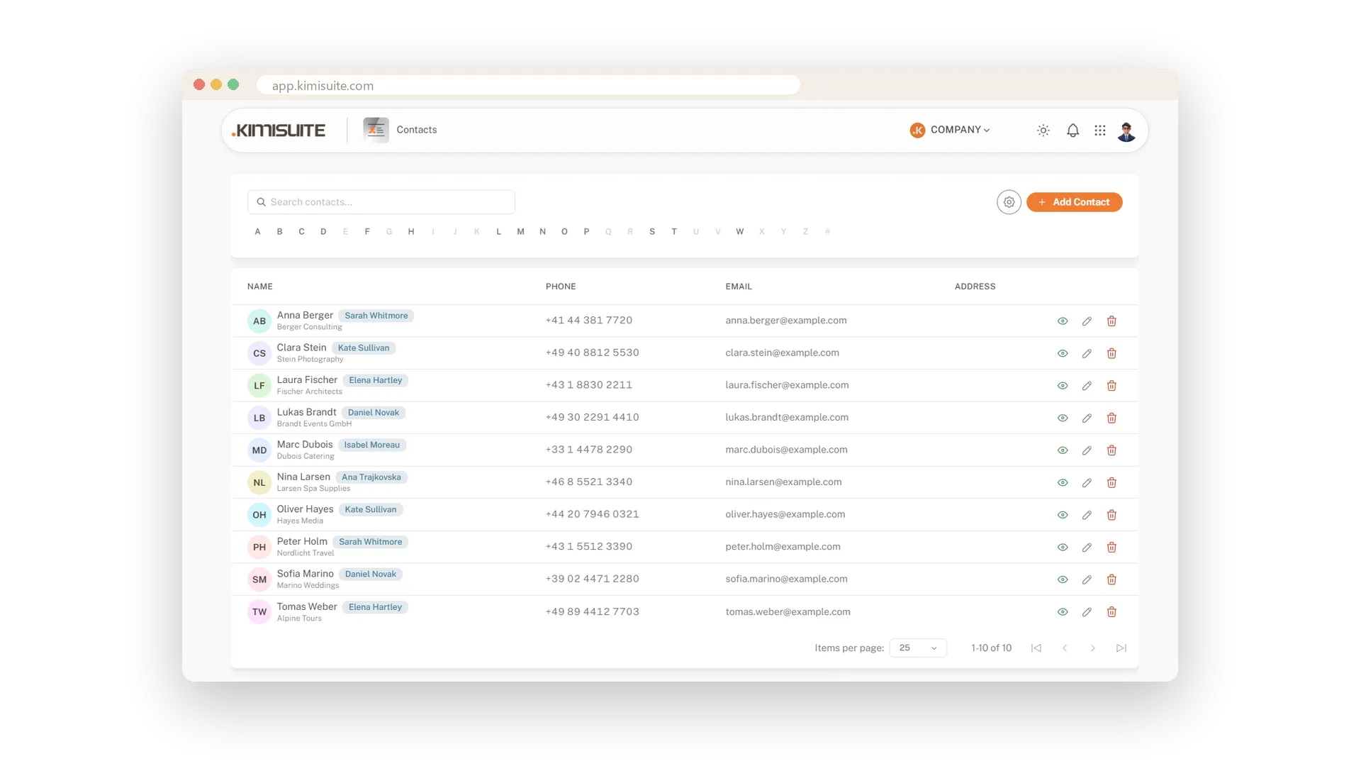 Into the shared address book