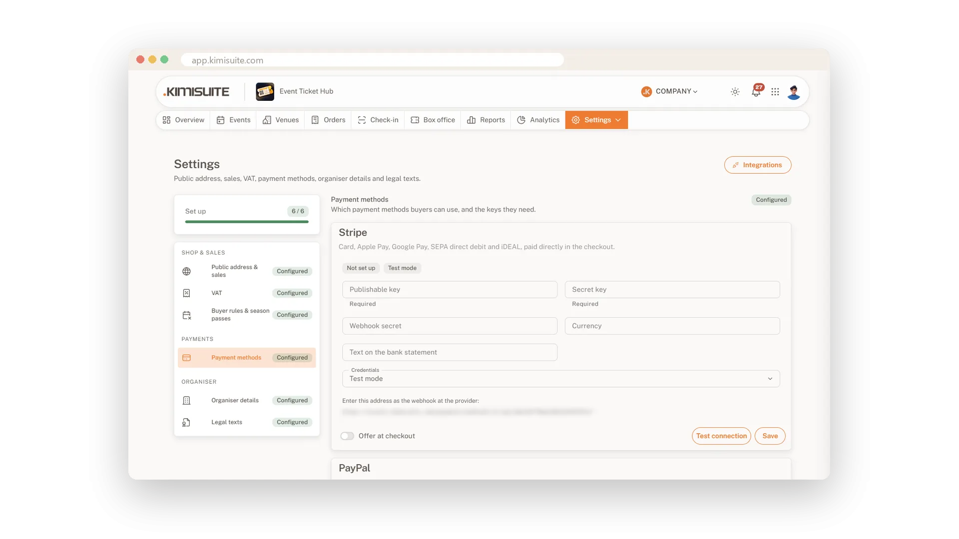 Stripe, PayPal, Bankart and bank transfer