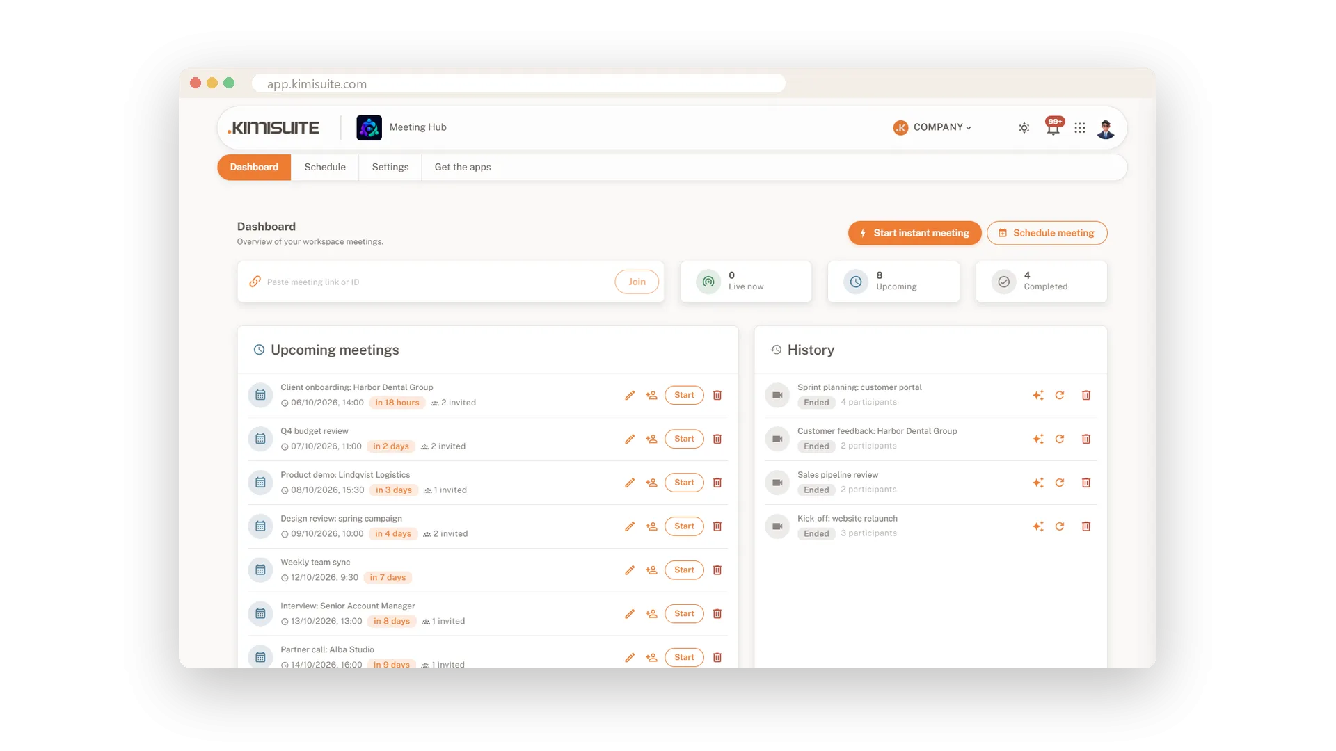 Meeting Hub — 1/10