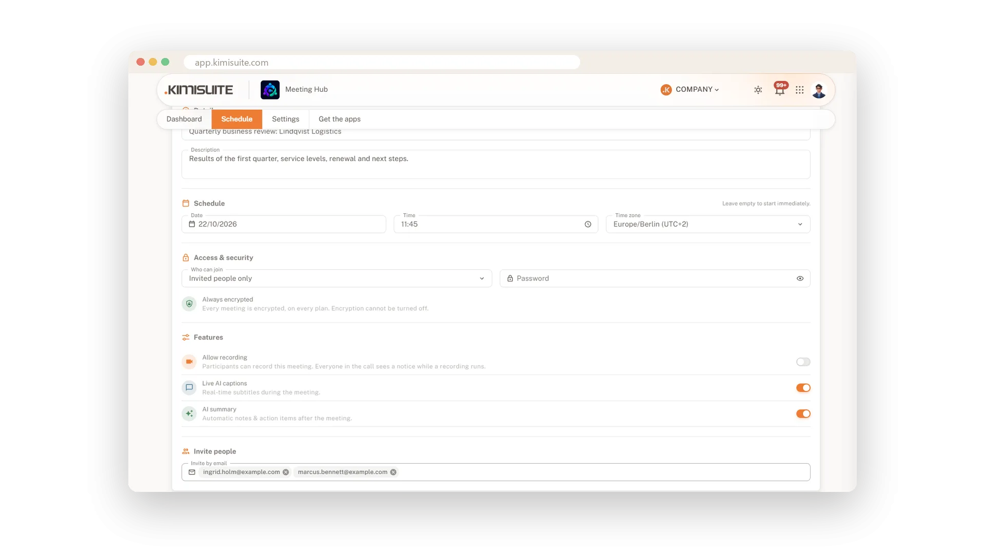 Meeting Hub — 2/10