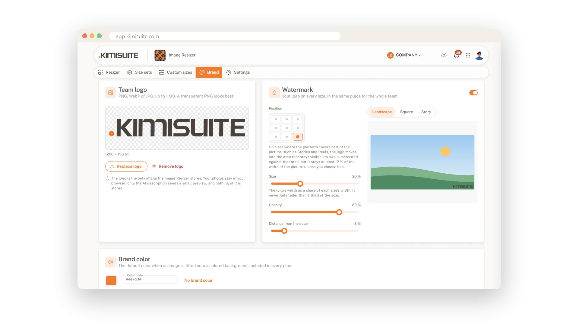 Your sizes, your sets and your logo for the whole team