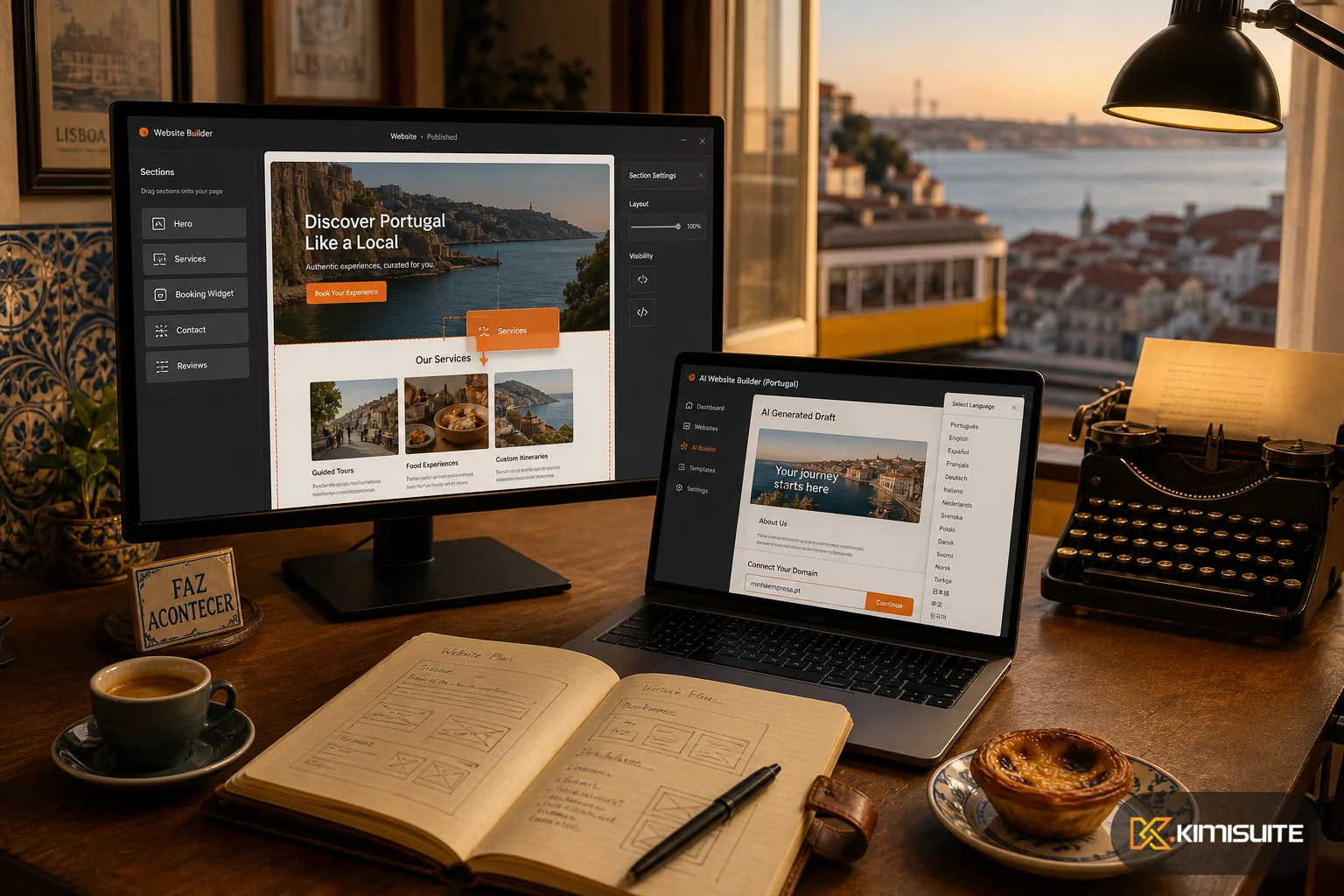 KIMISUITE AI Website Builder for Portugal SMBs