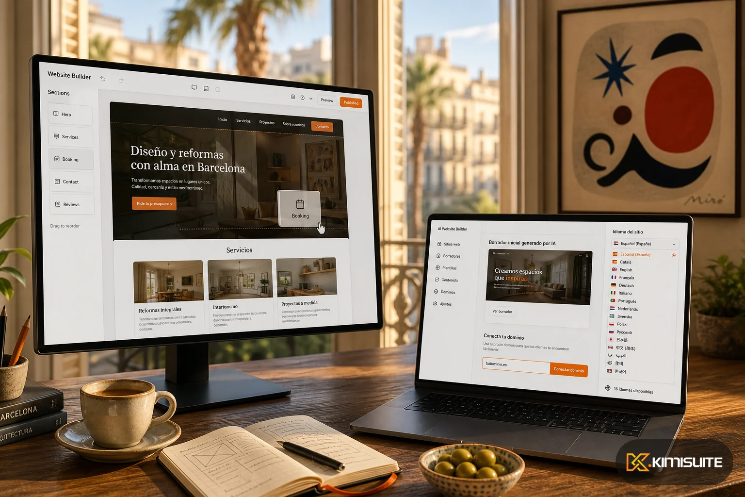 KIMISUITE AI Website Builder for Spain SMBs